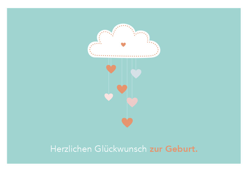 Kupfergold Doppelkarte