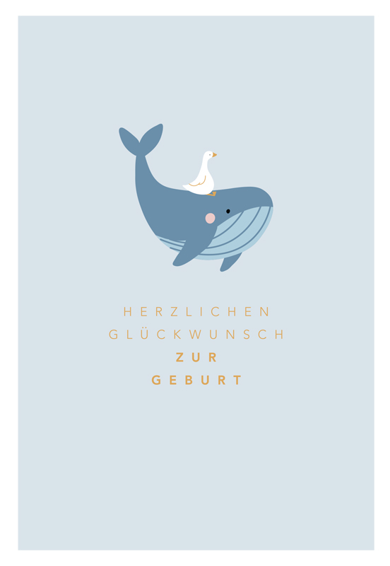 Kupfergold Doppelkarte