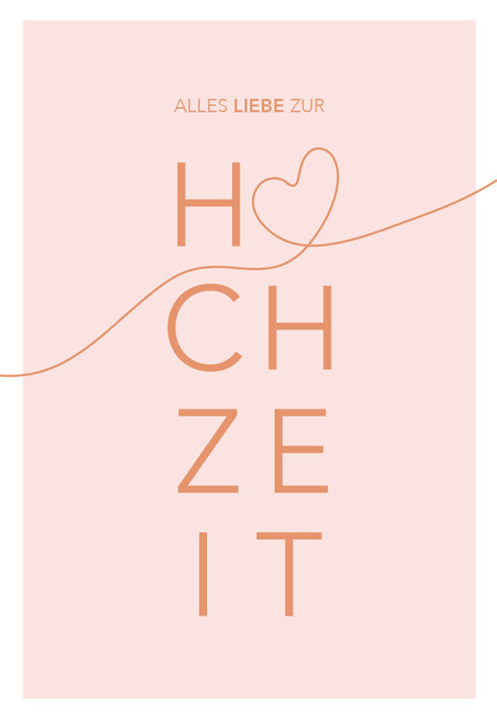 Kupfergold Doppelkarte